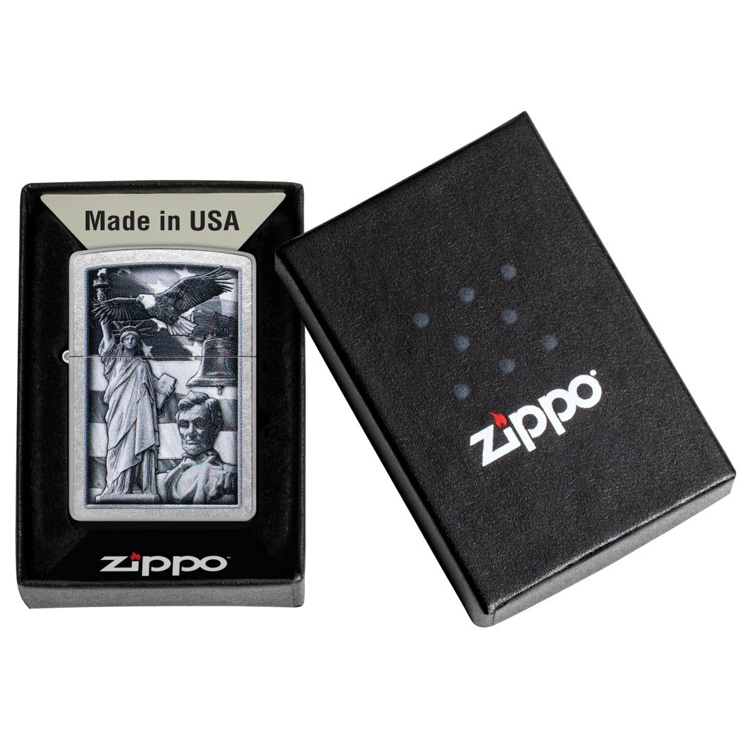 Zippo American Icons Design Street Chrome Windproof Lighter