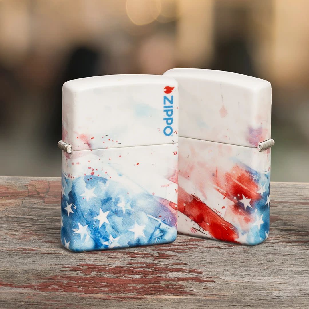 Zippo Watercolor Flag Design 540 Matte Windproof Lighter