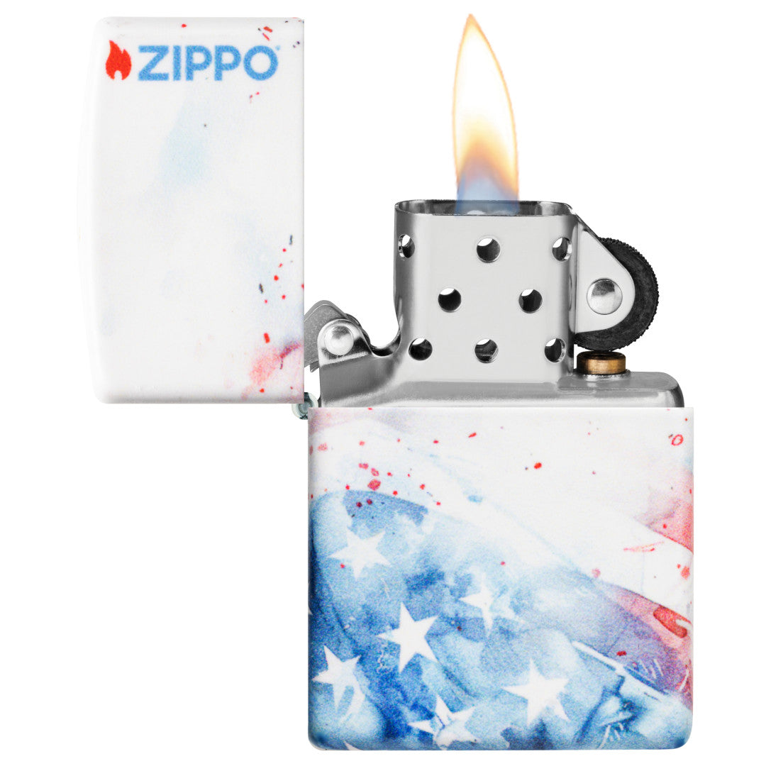 Zippo Watercolor Flag Design 540 Matte Windproof Lighter