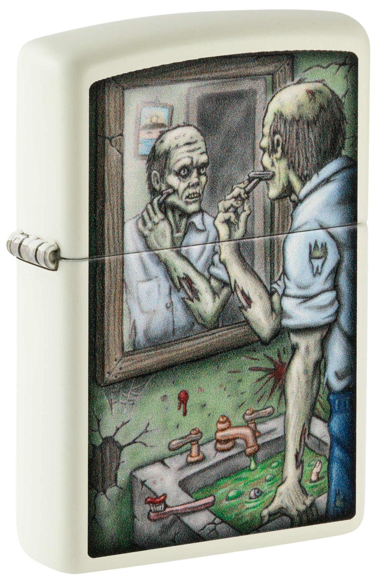 Zippo Zombie Shaving Design Glow In The Dark Windproof Lighter