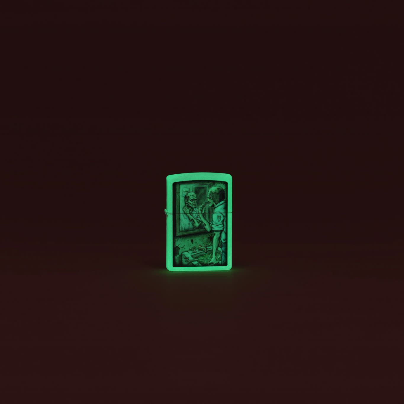 Zippo Zombie Shaving Design Glow In The Dark Windproof Lighter