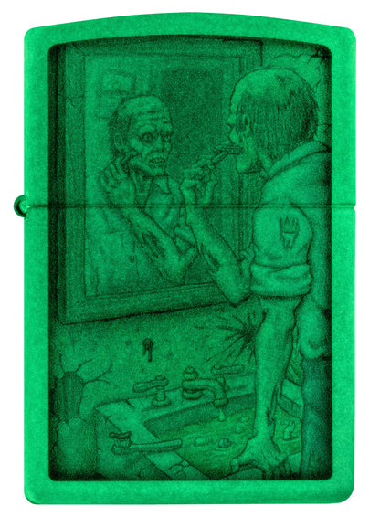 Zippo Zombie Shaving Design Glow In The Dark Windproof Lighter