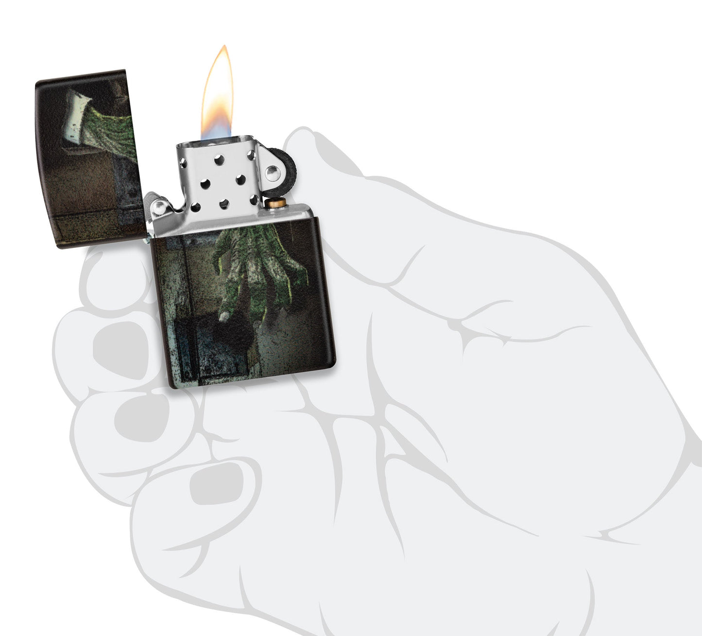 Zippo Glow In the Dark Zombie Hand Design Windproof Lighter