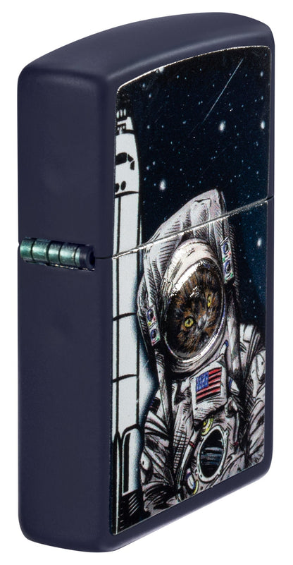 Zippo Space Kitten Design Navy Matte Windproof Lighter