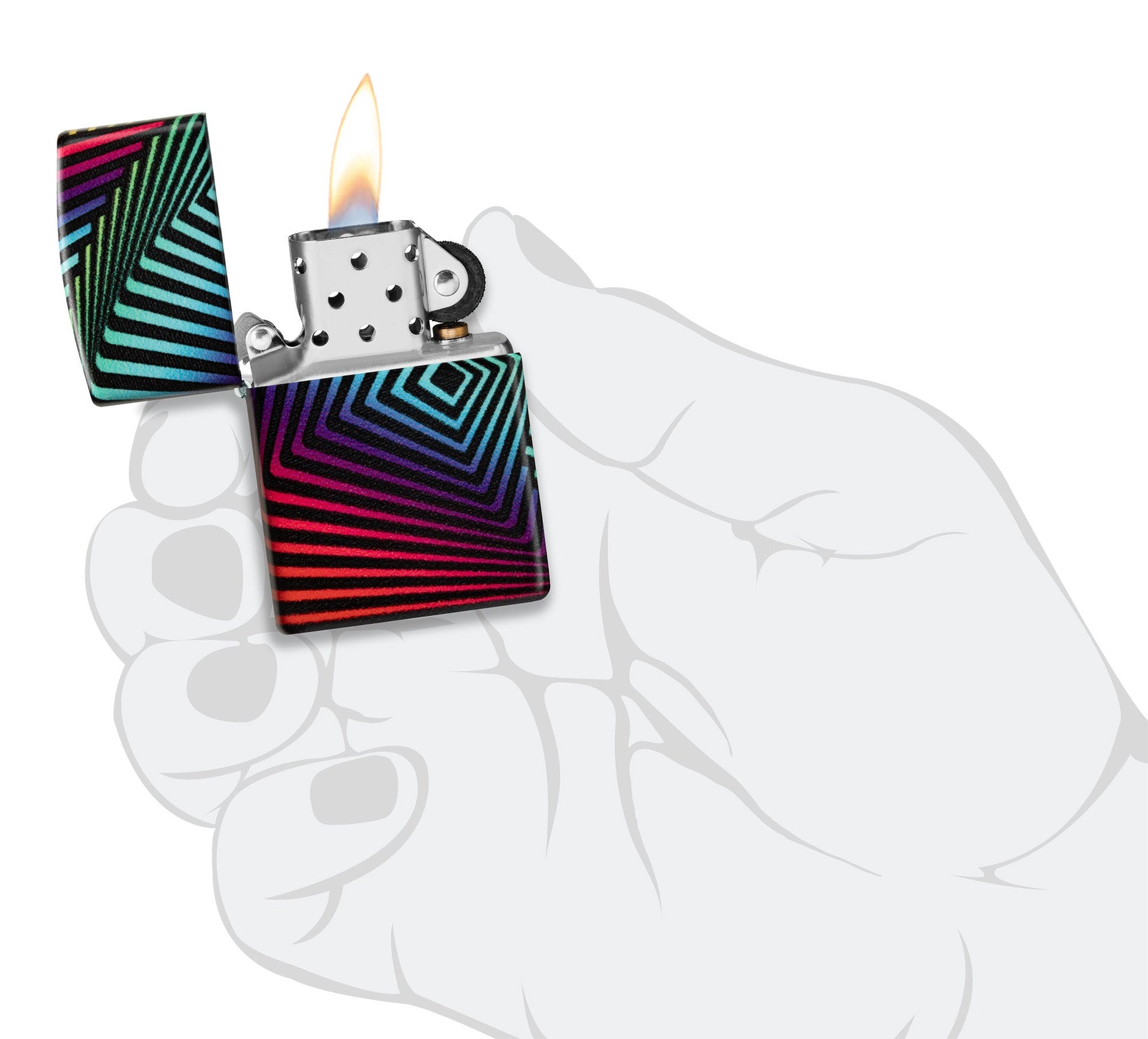 Zippo Rainbow Pattern Design 540 Color Windproof Lighter
