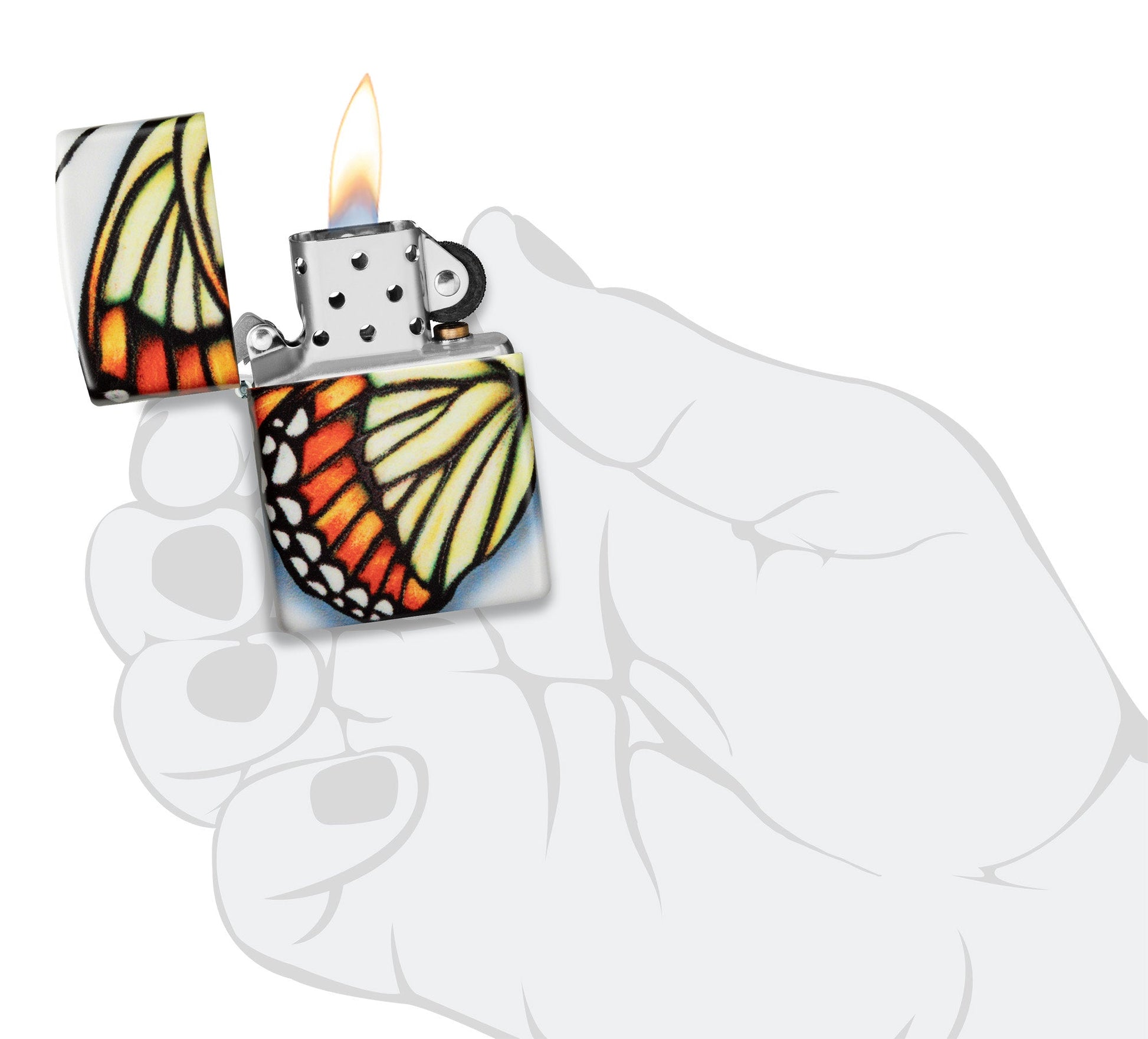 Zippo Butterfly Design 540 Color Windproof Lighter