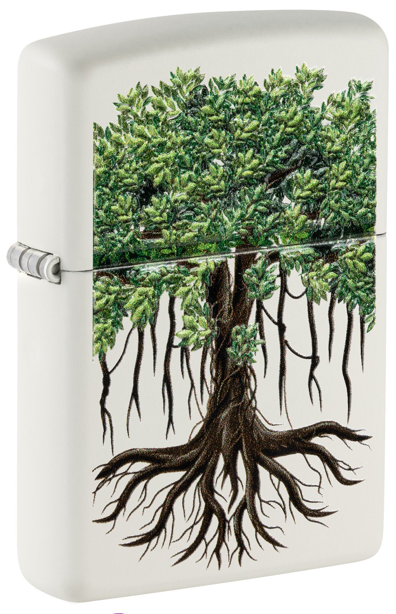 Zippo Tree Life Design White Matte Windproof Lighter