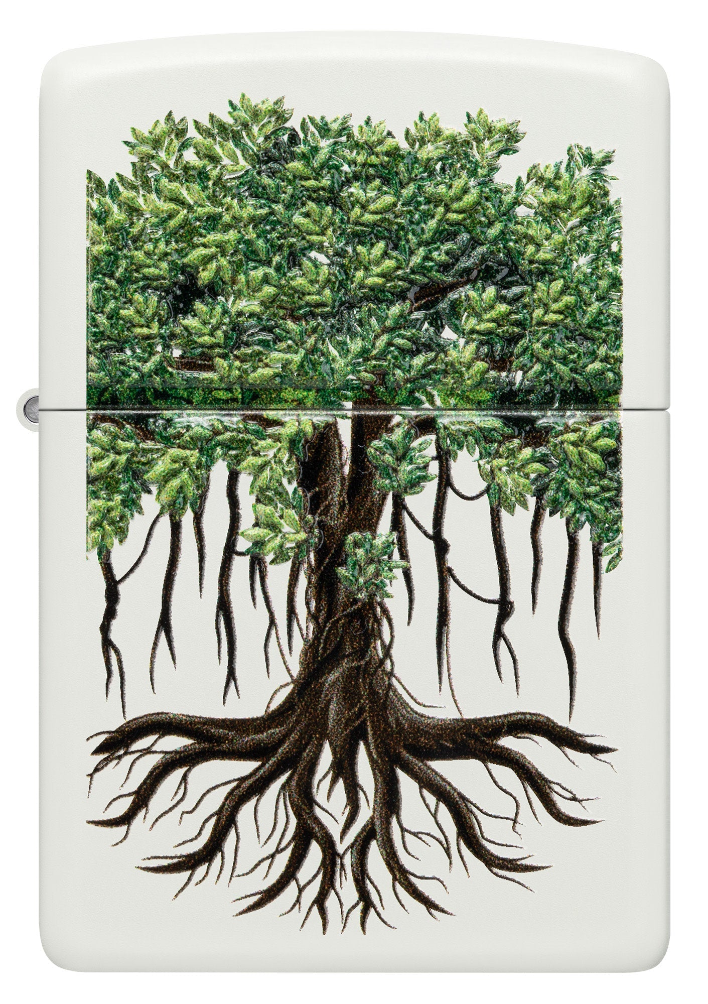 Zippo Tree Life Design White Matte Windproof Lighter