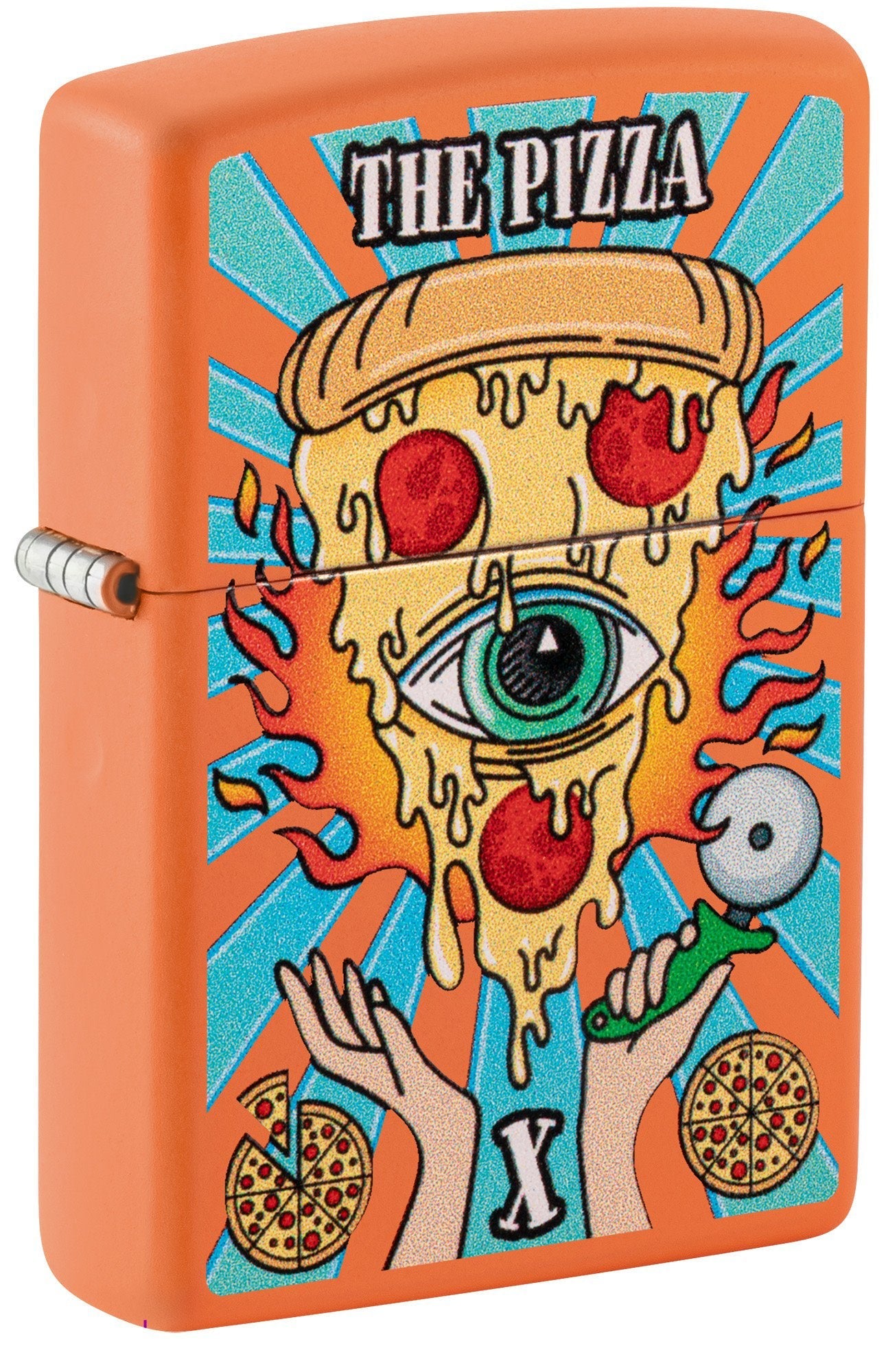 Zippo Eye of Pizza Orange Matte Windproof Lighter
