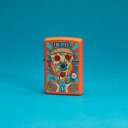 Zippo Eye of Pizza Orange Matte Windproof Lighter