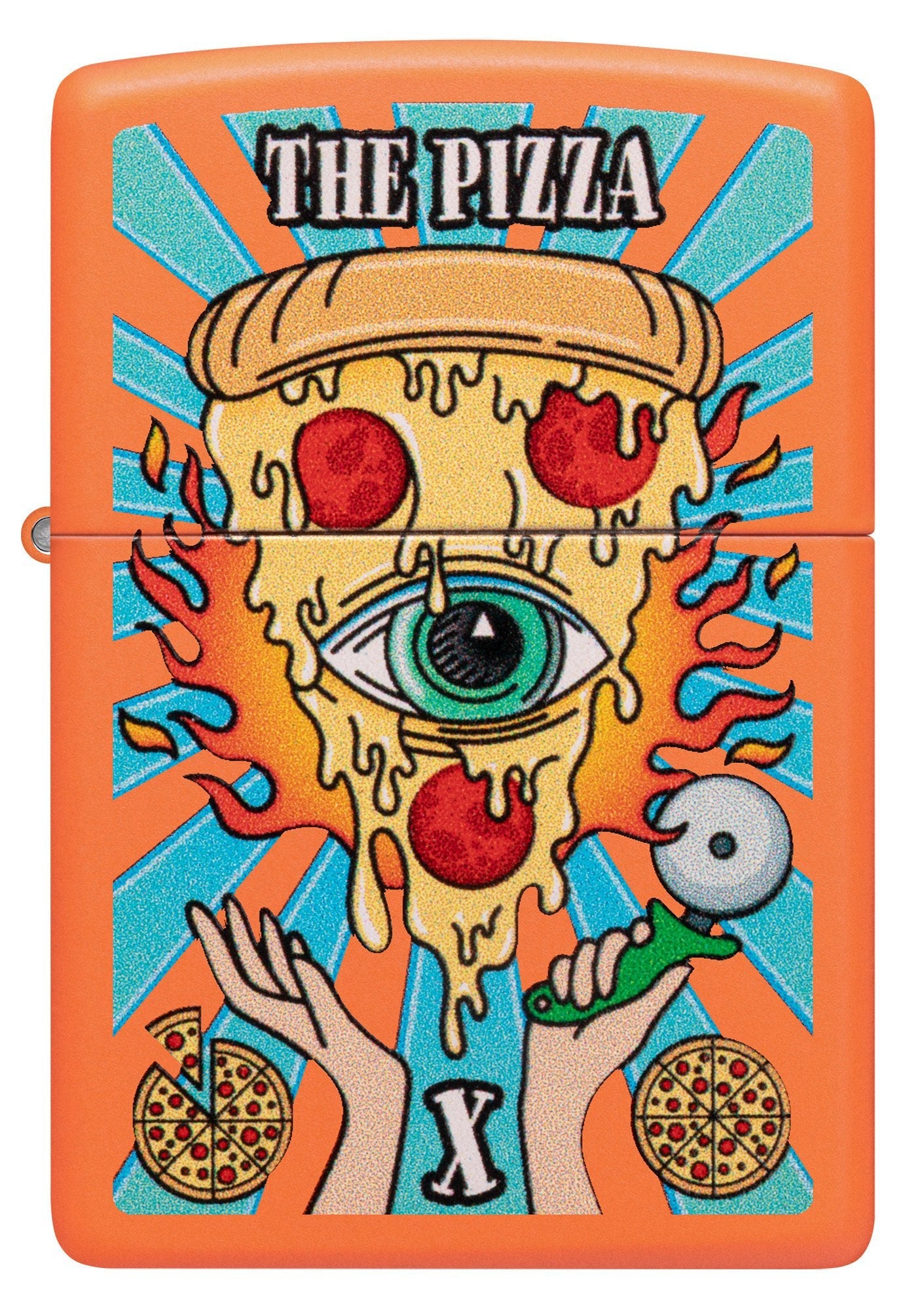 Zippo Eye of Pizza Orange Matte Windproof Lighter