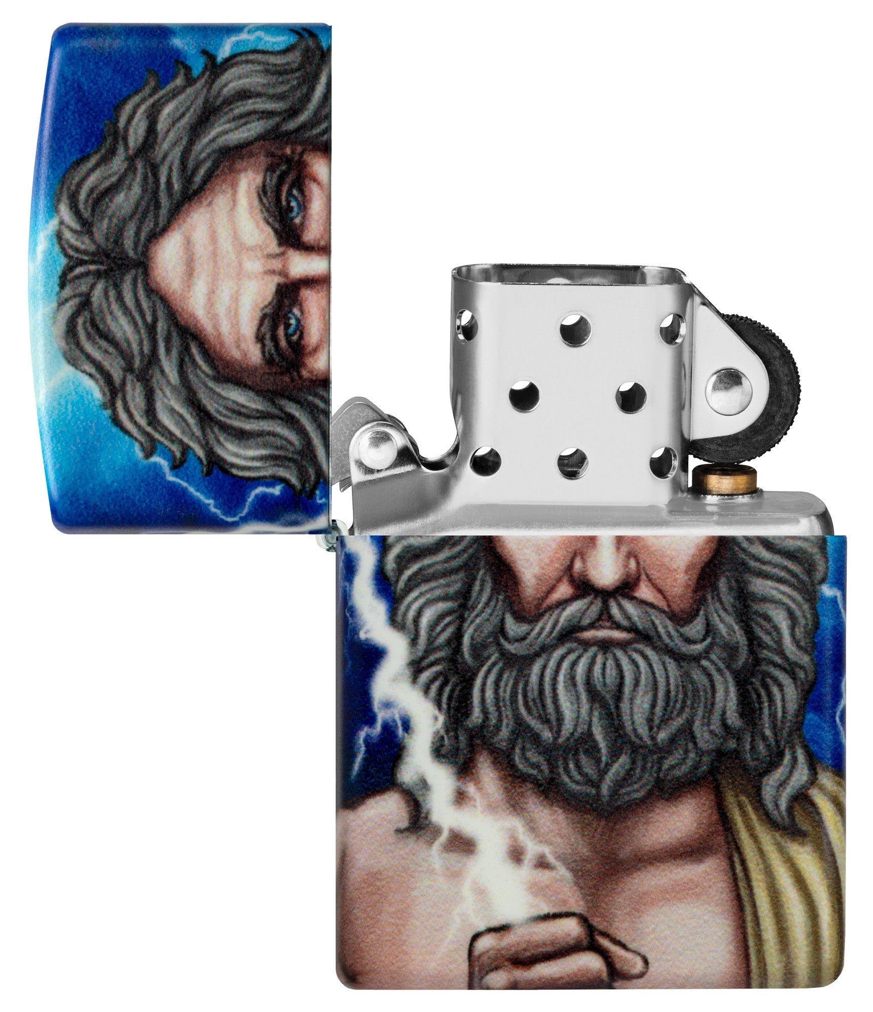 Zippo Greek God Clash Design Glow in the Dark 540 Color Windproof Lighter