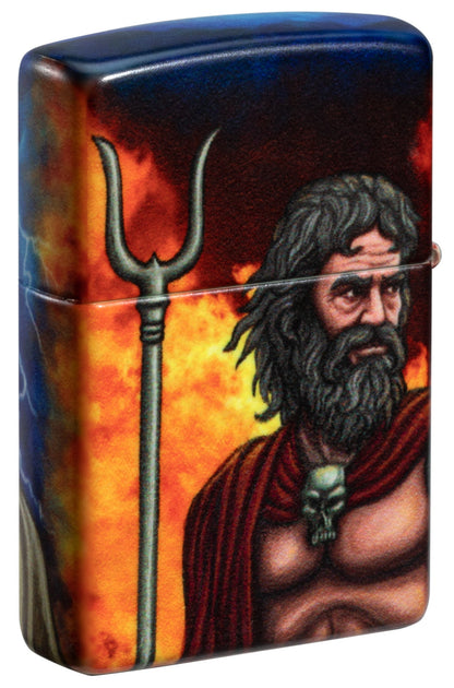 Zippo Greek God Clash Design Glow in the Dark 540 Color Windproof Lighter