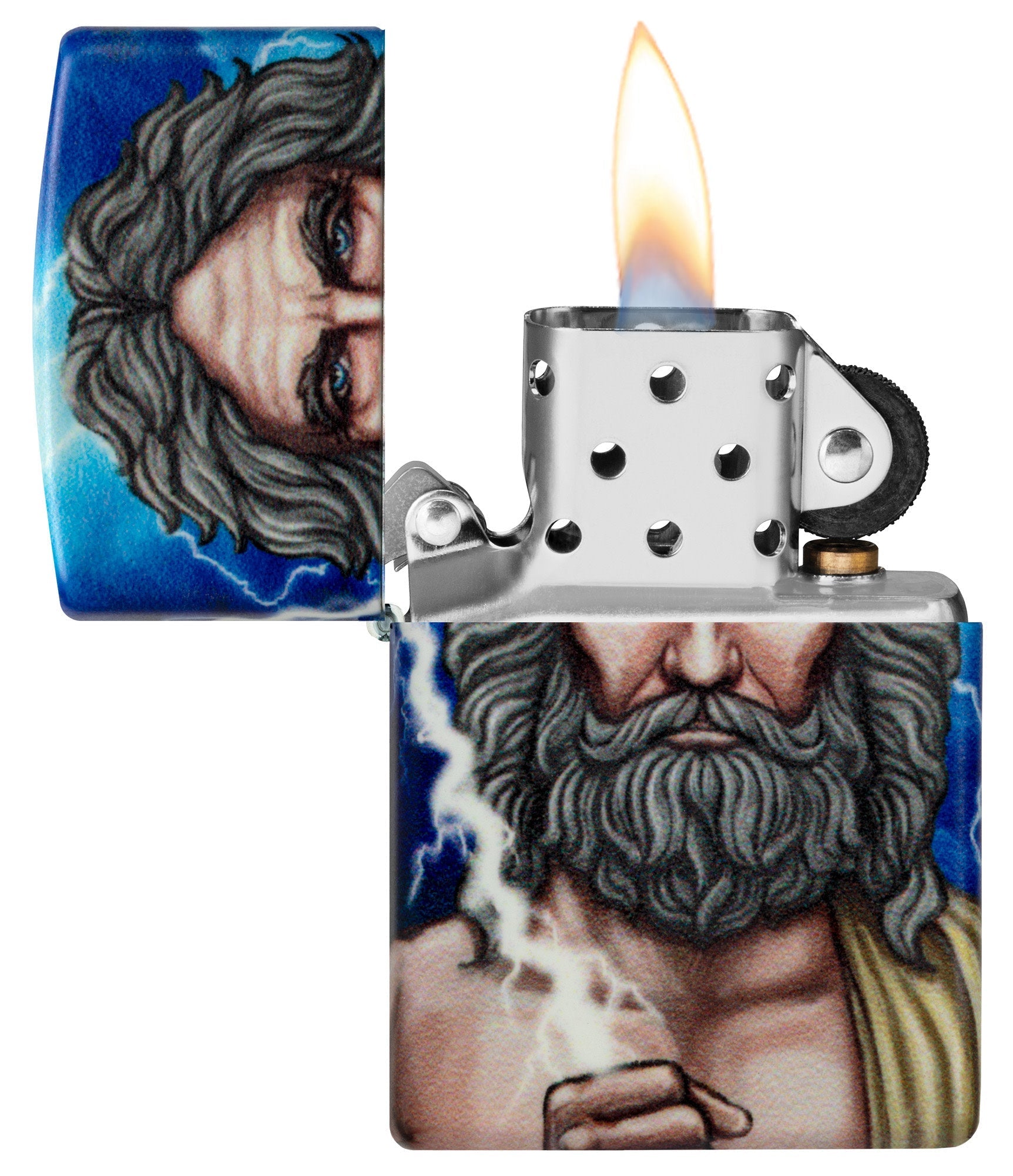 Zippo Greek God Clash Design Glow in the Dark 540 Color Windproof Lighter