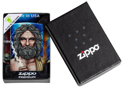Zippo Greek God Clash Design Glow in the Dark 540 Color Windproof Lighter