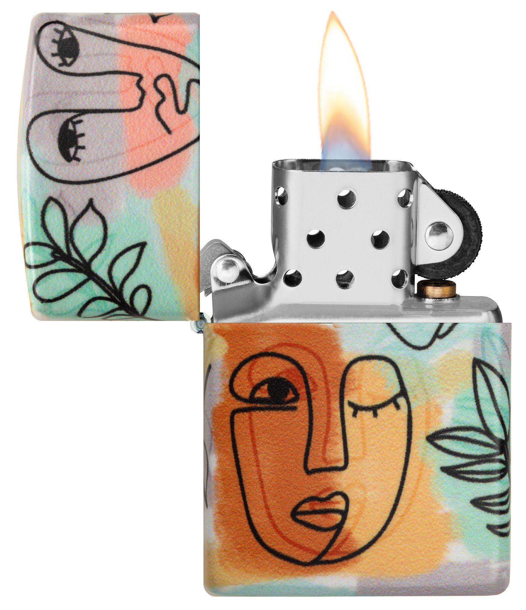 Zippo Abstract Faces Design 540 Color Windproof Lighter