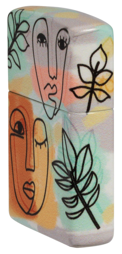 Zippo Abstract Faces Design 540 Color Windproof Lighter