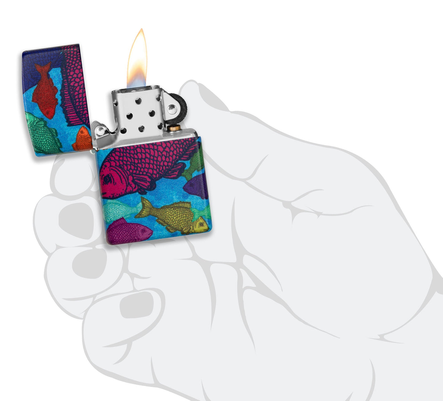 Zippo Fishy Design 540 Color Windproof Lighter