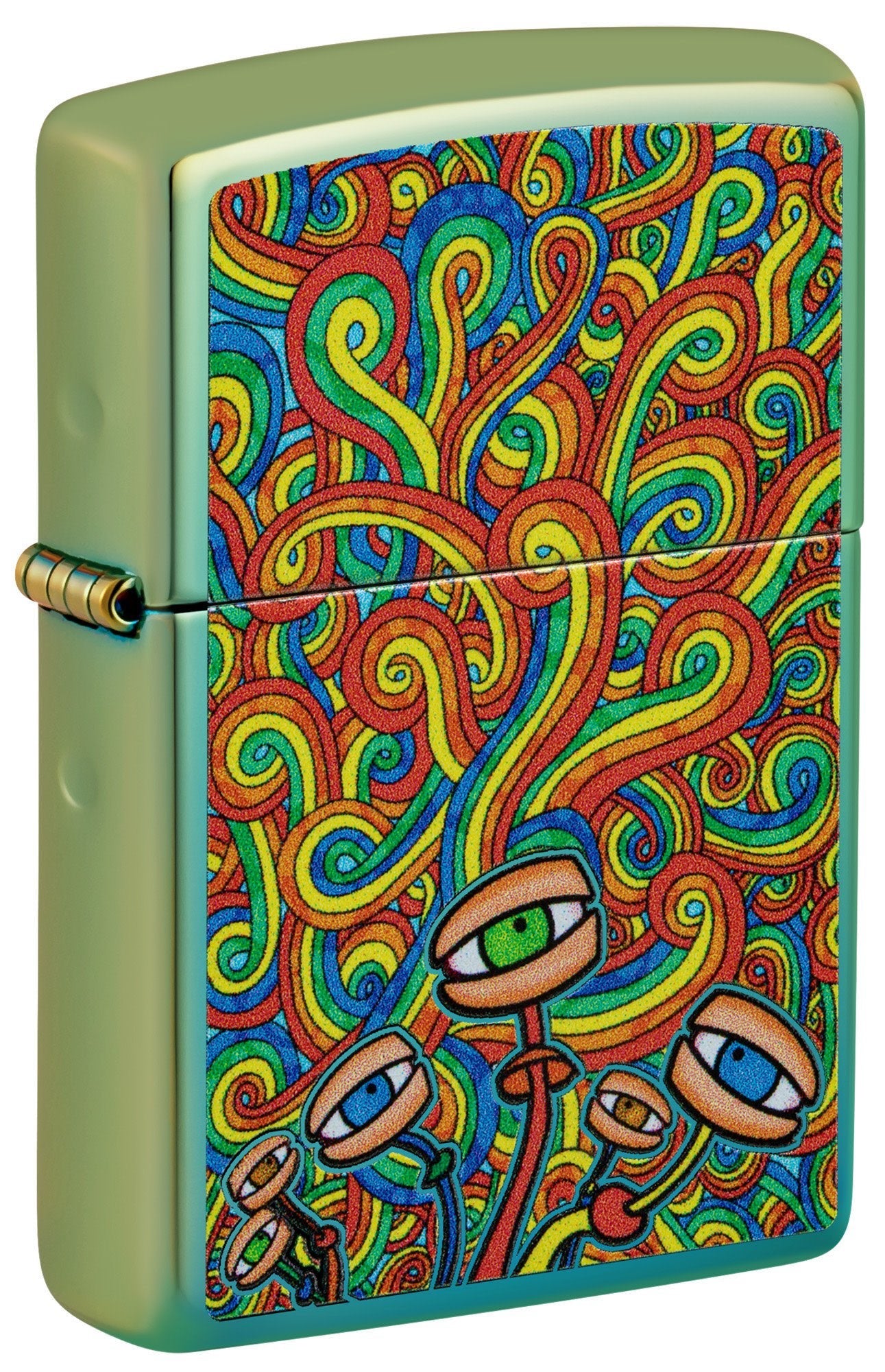 Zippo Psychedelic Imagery Design High Polish Teal Windproof Lighter