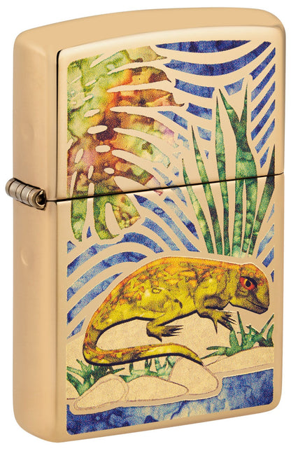 Zippo Lizard Fusion High Polish Brass Windproof Lighter