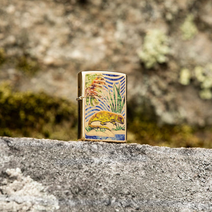 Zippo Lizard Fusion High Polish Brass Windproof Lighter