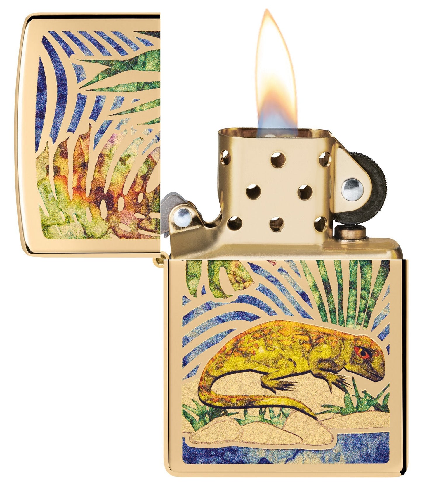 Zippo Lizard Fusion High Polish Brass Windproof Lighter