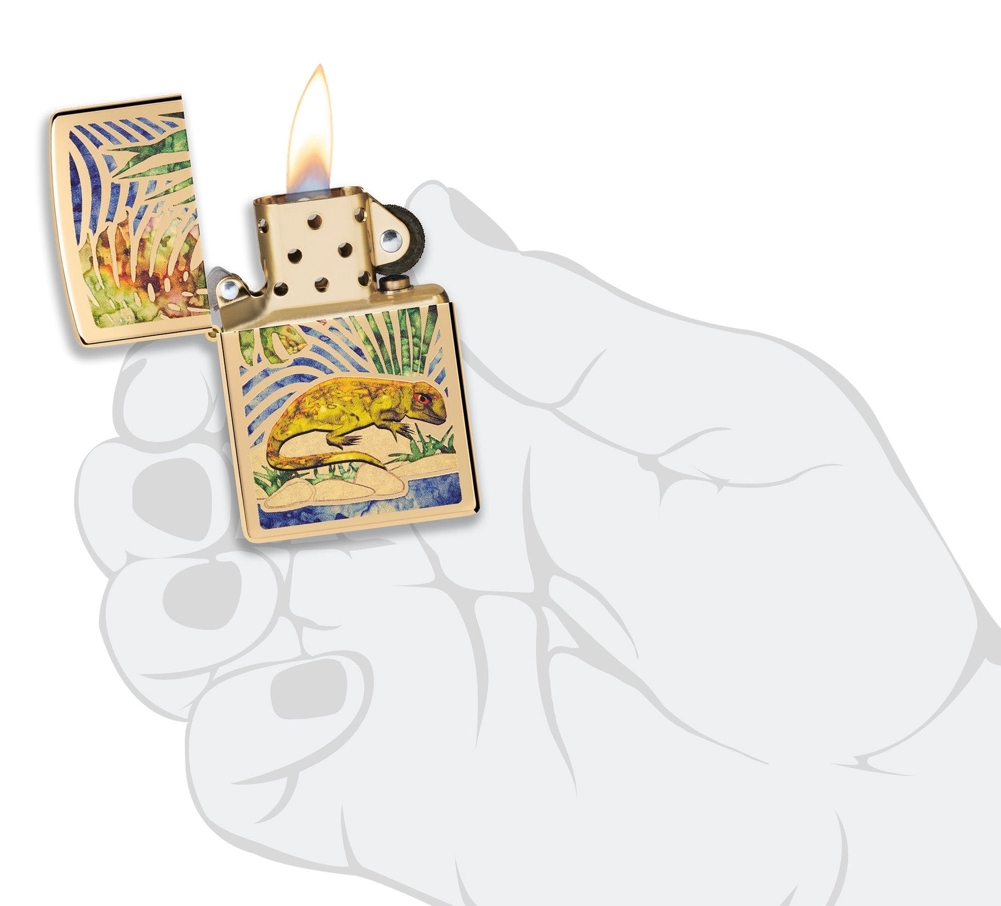 Zippo Lizard Fusion High Polish Brass Windproof Lighter