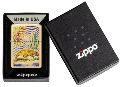 Zippo Lizard Fusion High Polish Brass Windproof Lighter