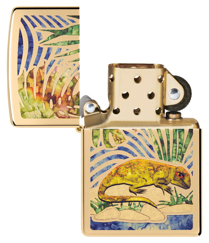 Zippo Lizard Fusion High Polish Brass Windproof Lighter