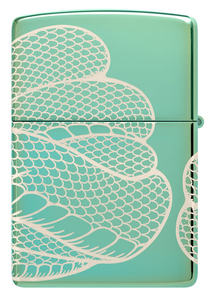 Zippo Snake Design High Polish Green Windproof Lighter