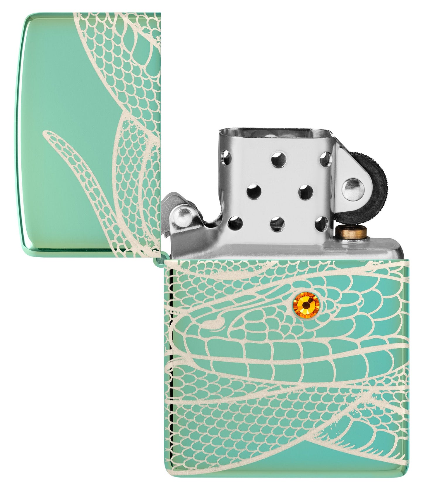 Zippo Snake Design High Polish Green Windproof Lighter