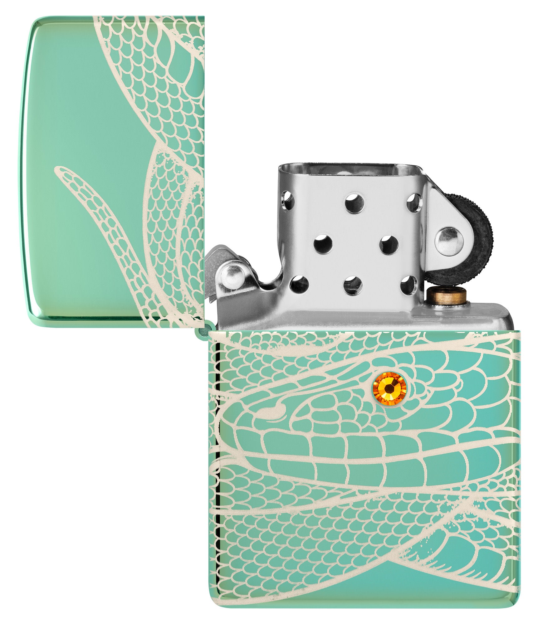 Zippo Snake Design High Polish Green Windproof Lighter