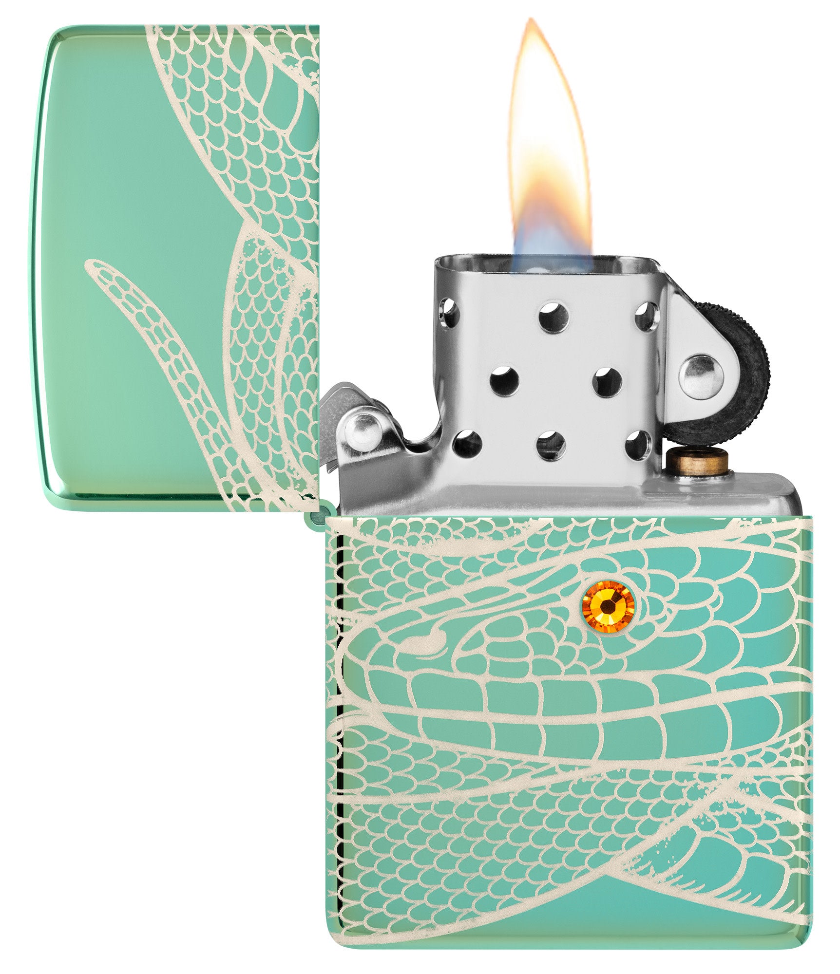 Zippo Snake Design High Polish Green Windproof Lighter