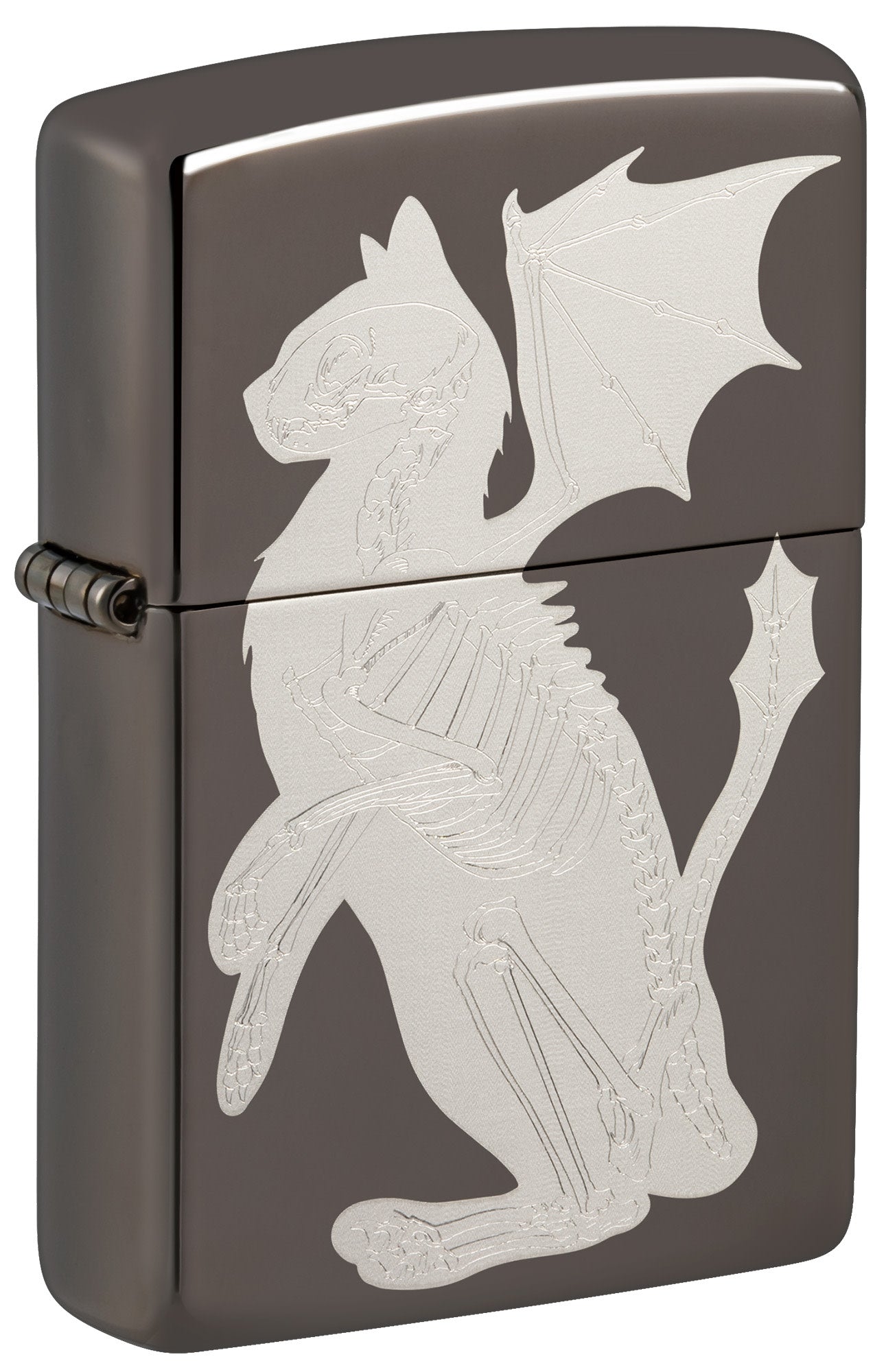 Zippo Dragon Cat Design Black Ice® Windproof Lighter