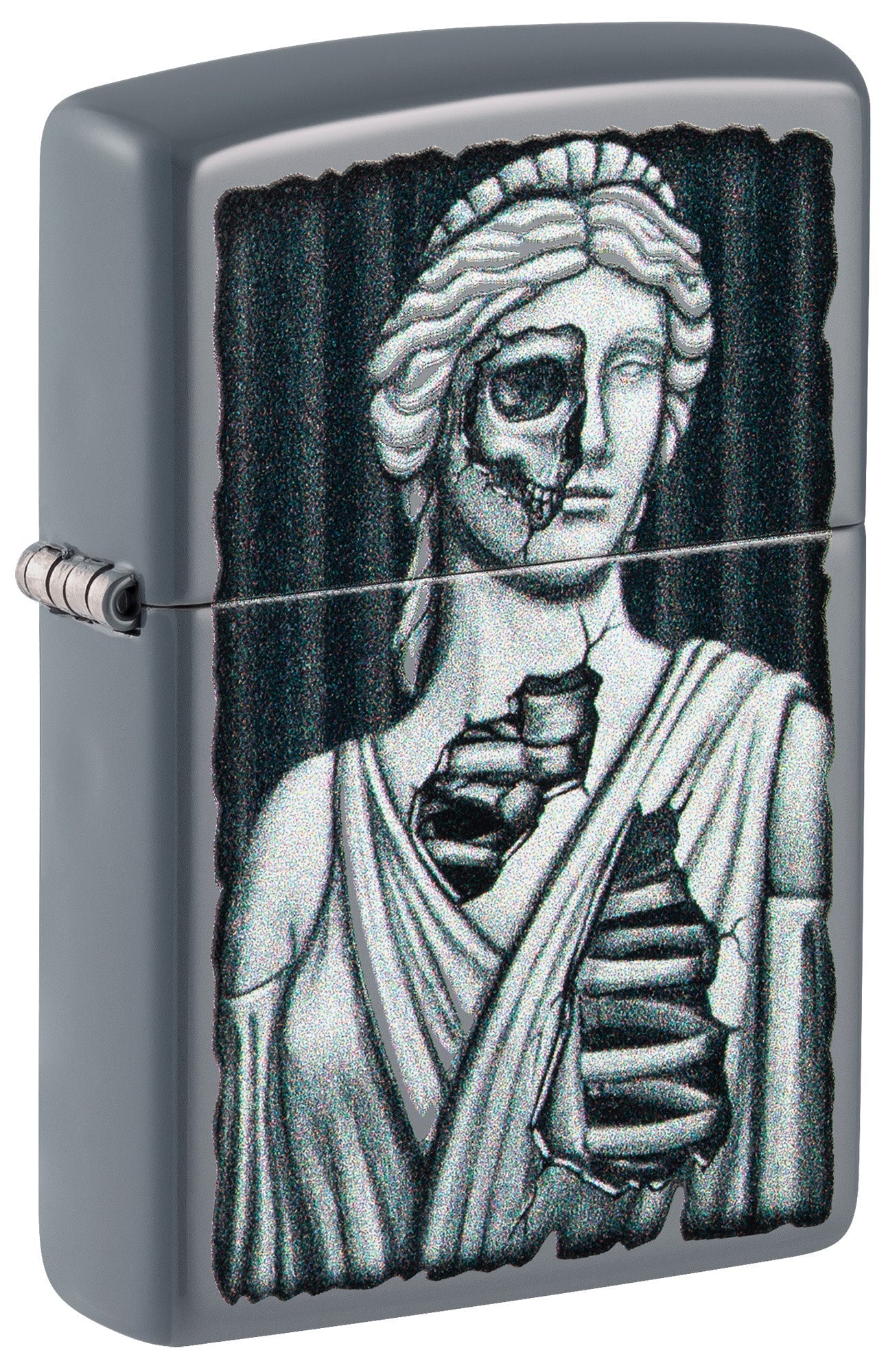 Zippo Lady Skull Design Flat Grey Windproof Lighter