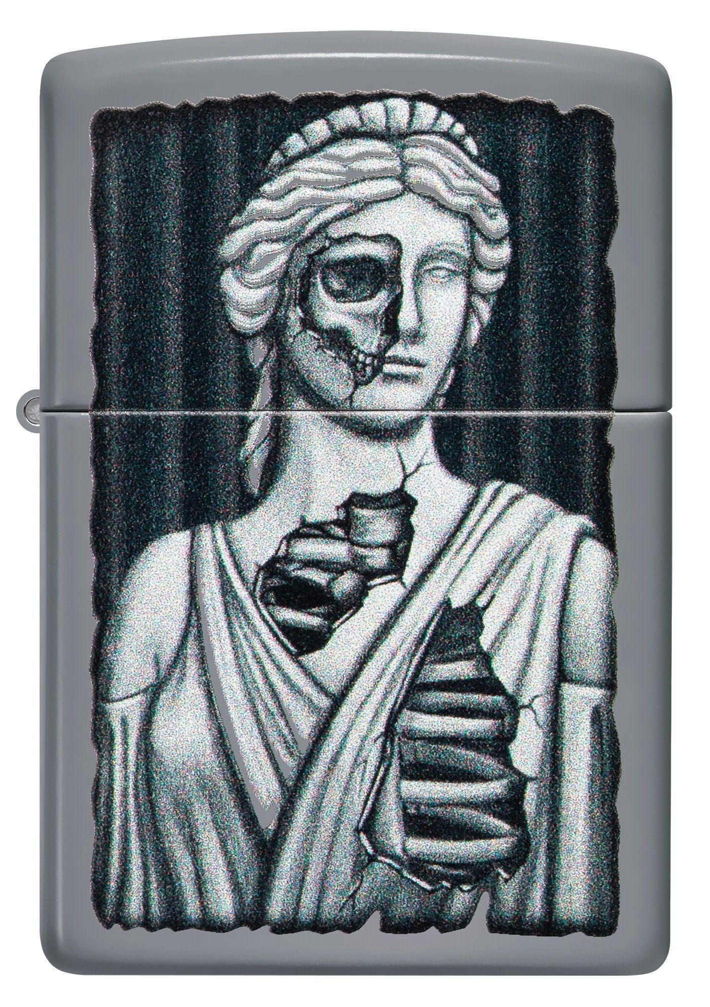 Zippo Lady Skull Design Flat Grey Windproof Lighter