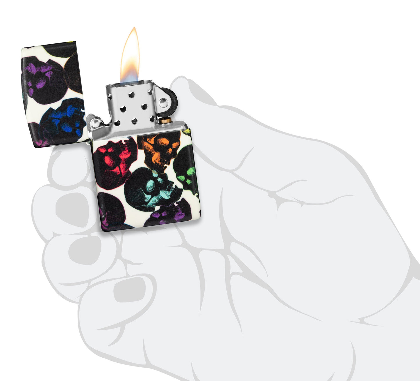 Zippo Skulls Design 540 Color Glow in the Dark Windproof Lighter