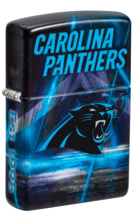 Zippo NFL Carolina Panthers Team Spirit Design Black Matte Windproof Lighter