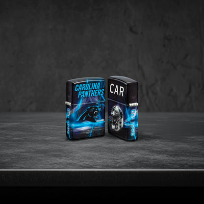 Zippo NFL Carolina Panthers Team Spirit Design Black Matte Windproof Lighter