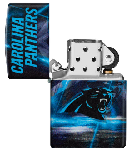 Zippo NFL Carolina Panthers Team Spirit Design Black Matte Windproof Lighter