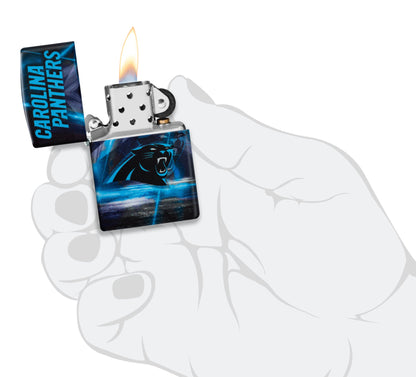 Zippo NFL Carolina Panthers Team Spirit Design Black Matte Windproof Lighter