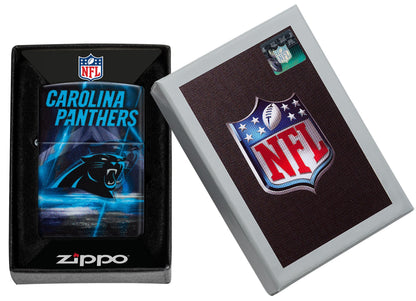 Zippo NFL Carolina Panthers Team Spirit Design Black Matte Windproof Lighter