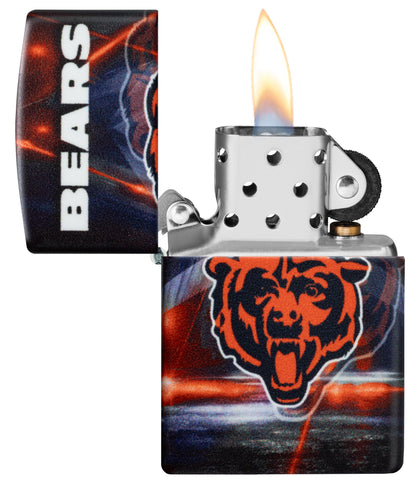 Zippo NFL Chicago Bears Team Spirit Design Black Matte Windproof Lighter