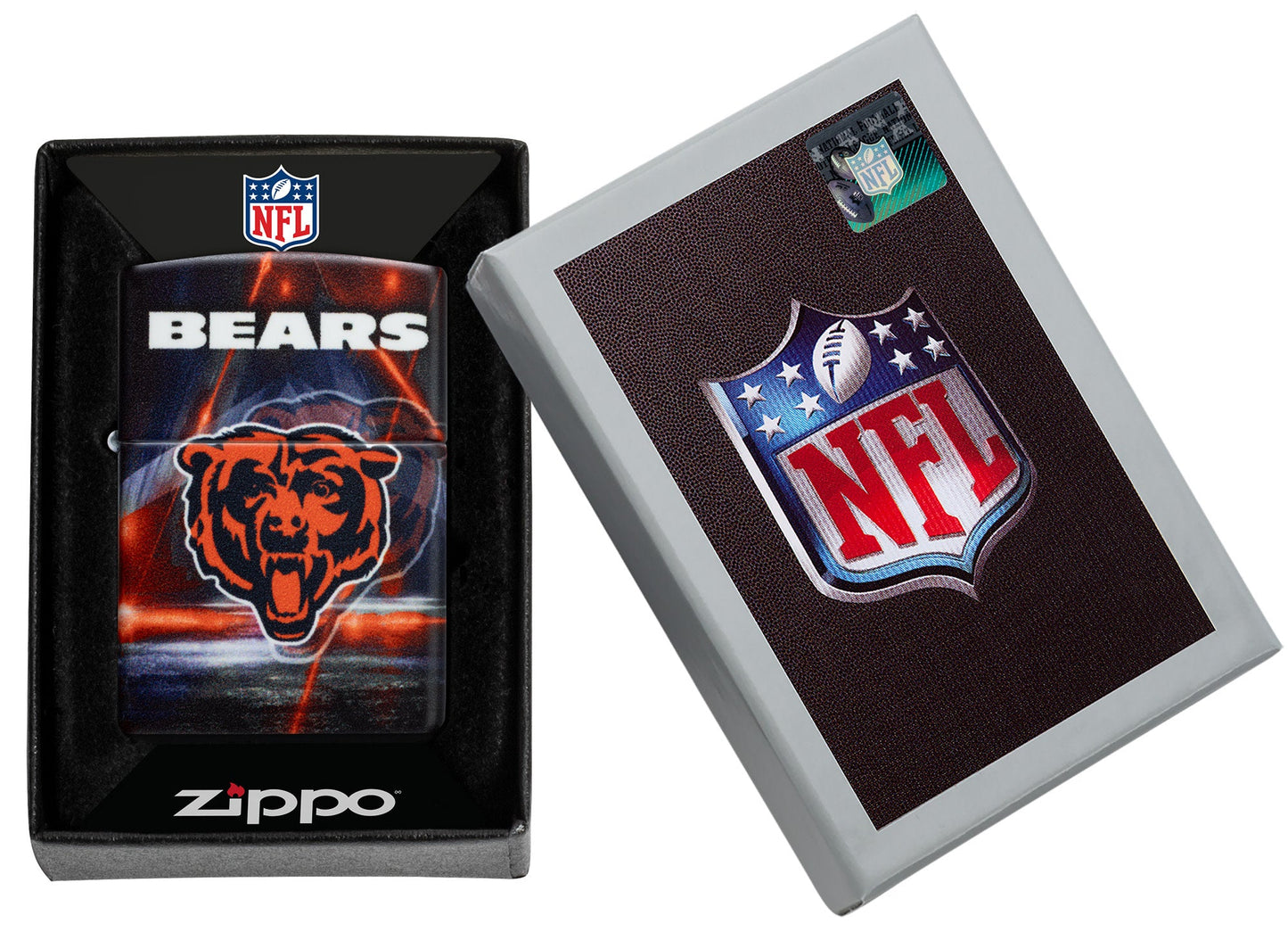 Zippo NFL Chicago Bears Team Spirit Design Black Matte Windproof Lighter