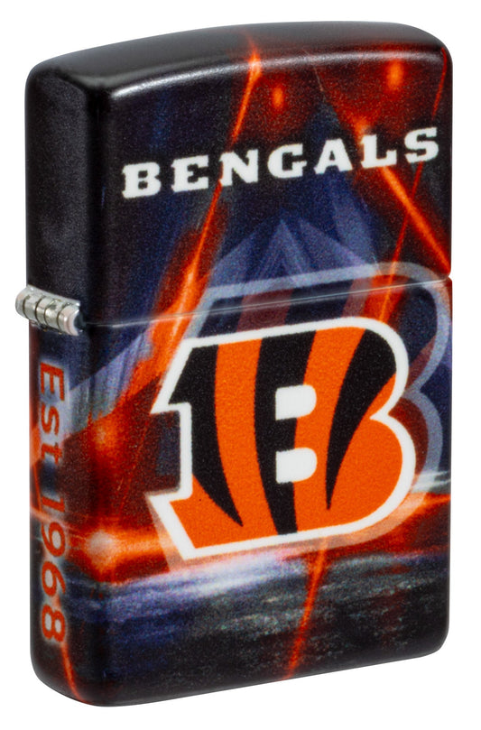 Zippo NFL Cincinnati Bengals Team Spirit Design Black Matte Windproof Lighter