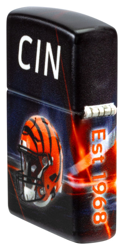 Zippo NFL Cincinnati Bengals Team Spirit Design Black Matte Windproof Lighter