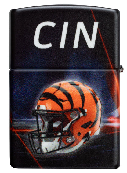 Zippo NFL Cincinnati Bengals Team Spirit Design Black Matte Windproof Lighter