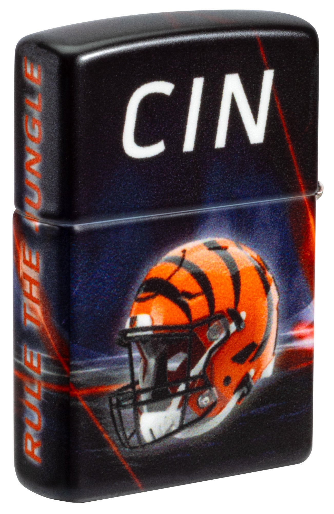 Zippo NFL Cincinnati Bengals Team Spirit Design Black Matte Windproof Lighter