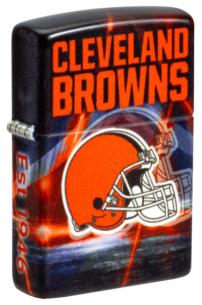 Zippo NFL Cleveland Browns Team Spirit Design Black Matte Windproof Lighter