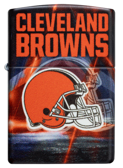 Zippo NFL Cleveland Browns Team Spirit Design Black Matte Windproof Lighter